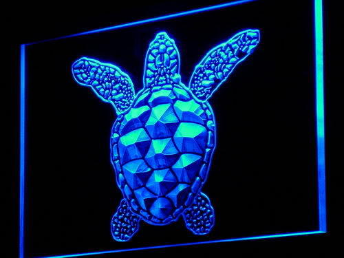 Sea Turtle Animals Display Neon Light Sign